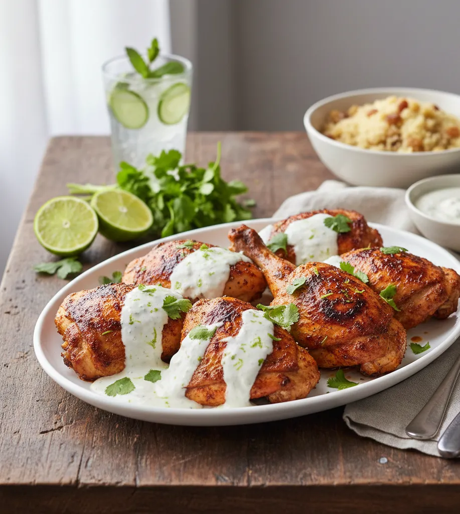 Banner for Frango assado com pasta harissa e iogurte de coco